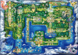 Carte de la région de Kanto